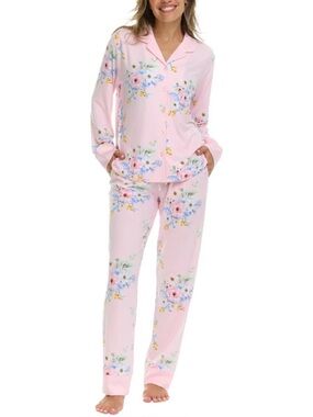 Flora Nikrooz 2-Piece Floral Pajama Set | Ultra Soft Button-Up Lounge Set | NWOT